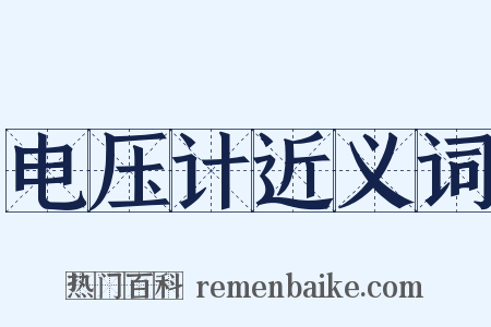 电压计近义词是什么意思的图片